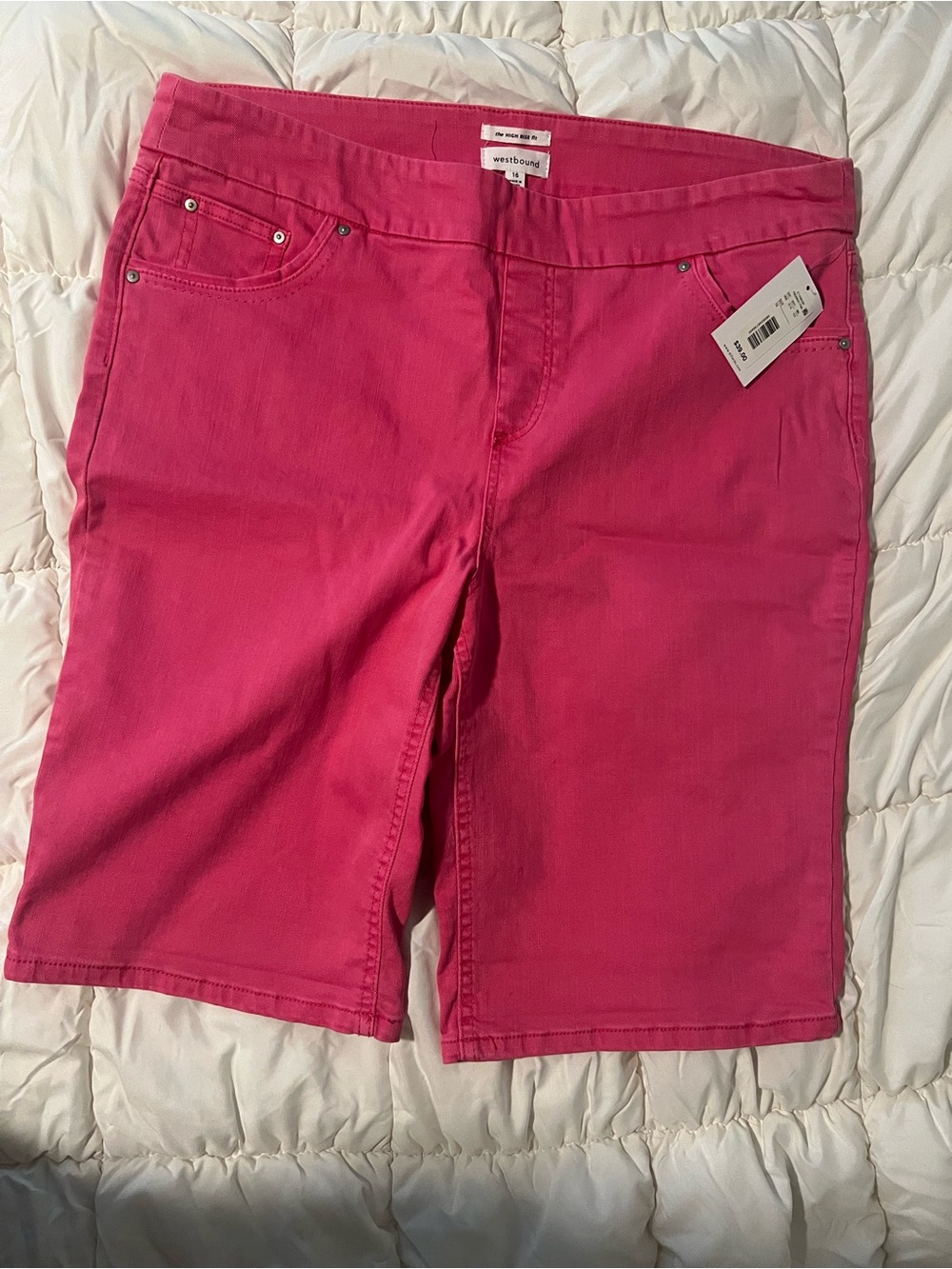 Westbound Bright Pink Bermuda Shorts